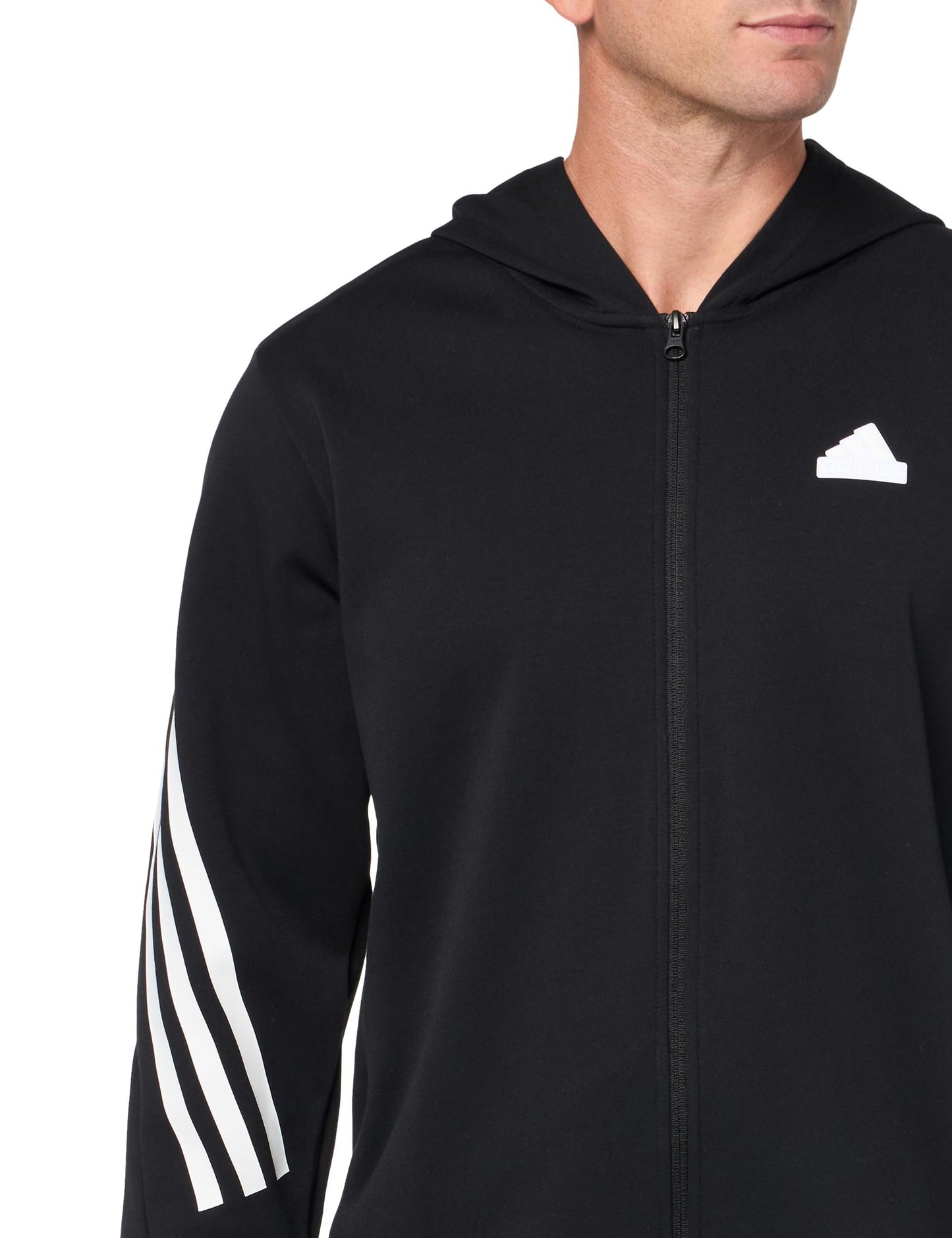 adidas Men's Future Icon 3 Stripes Full-Zip Hoodie