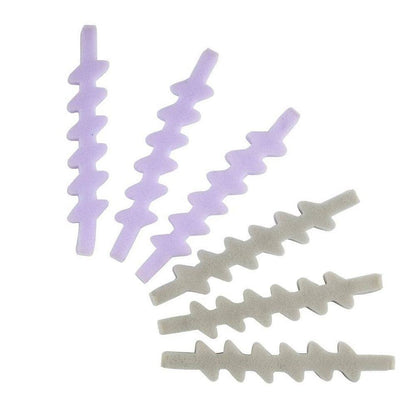 Conair Heatless Z-Shaped ZigZag Foam Hair Rollers, Assorted Colors, 6-Pieces