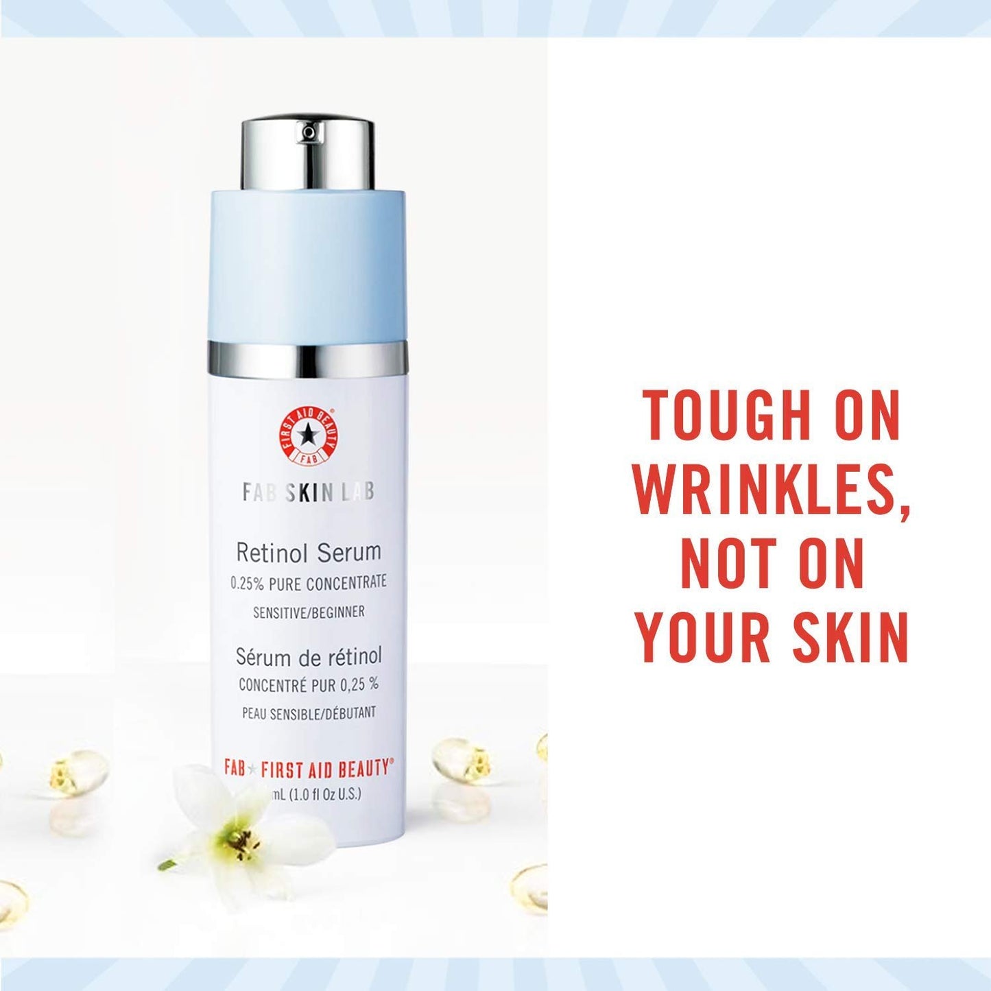 First Aid Beauty FAB Skin Lab Retinol Serum 0.25% Pure Concentrate, 1 oz