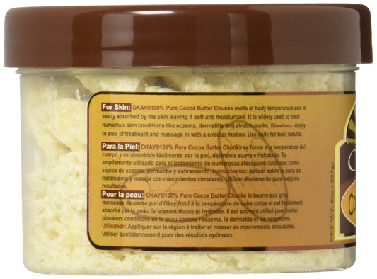 OKAY 100% PURE COCOA BUTTER CHUNCK 8oz/227gr