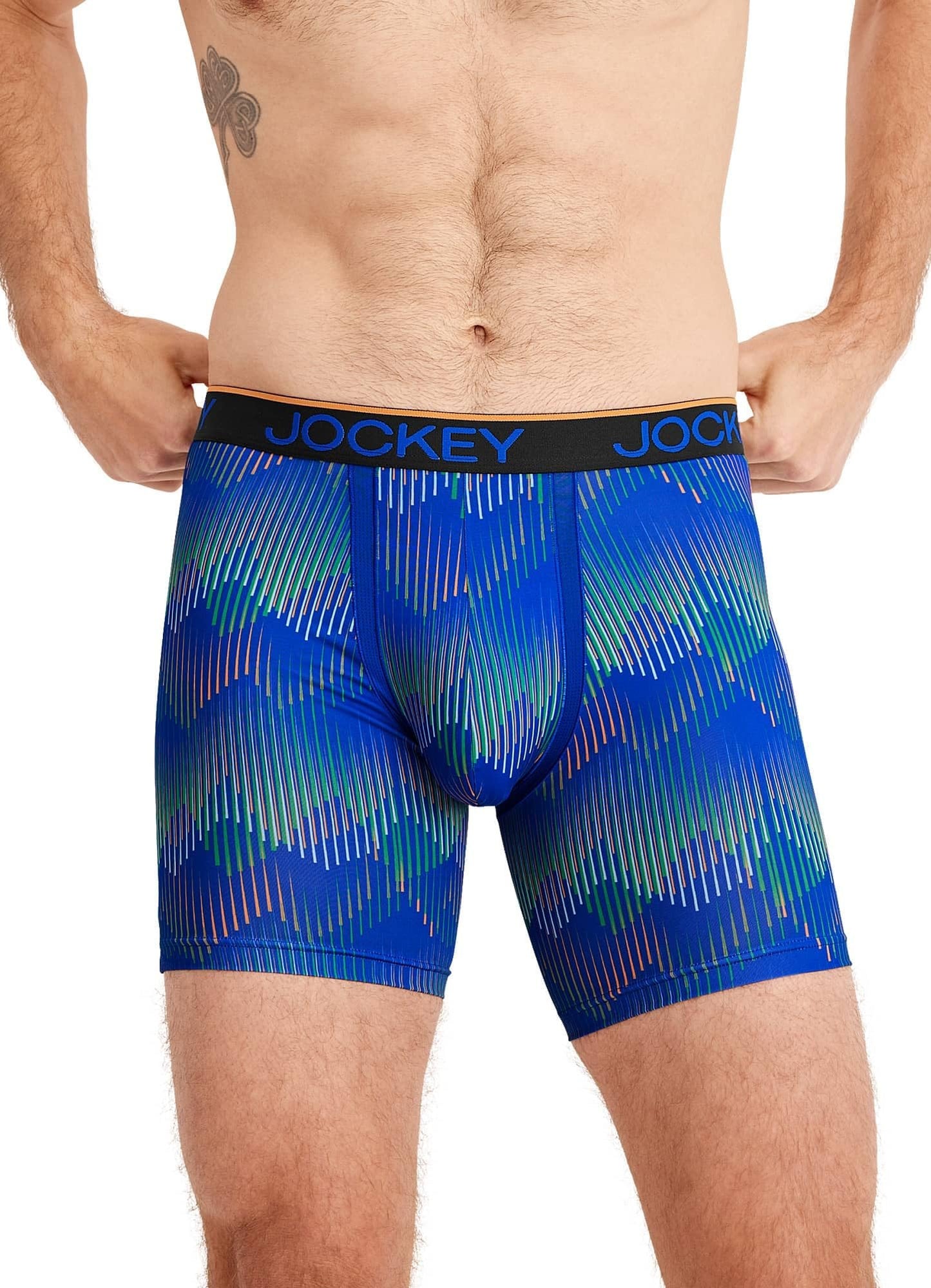 Jockey Men's Underwear Chafe Proof Pouch Microfiber 6" Boxer Brief