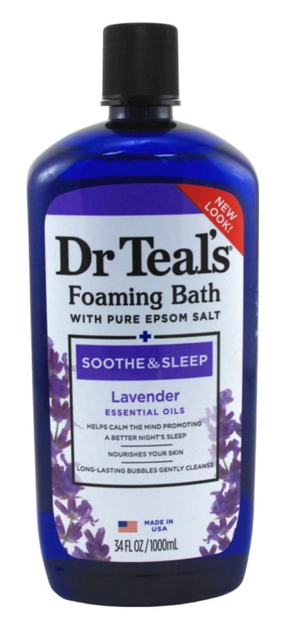 Dr. Teal's Foaming Bath, Lavender, 34 Fluid Ounce,Pack of 2