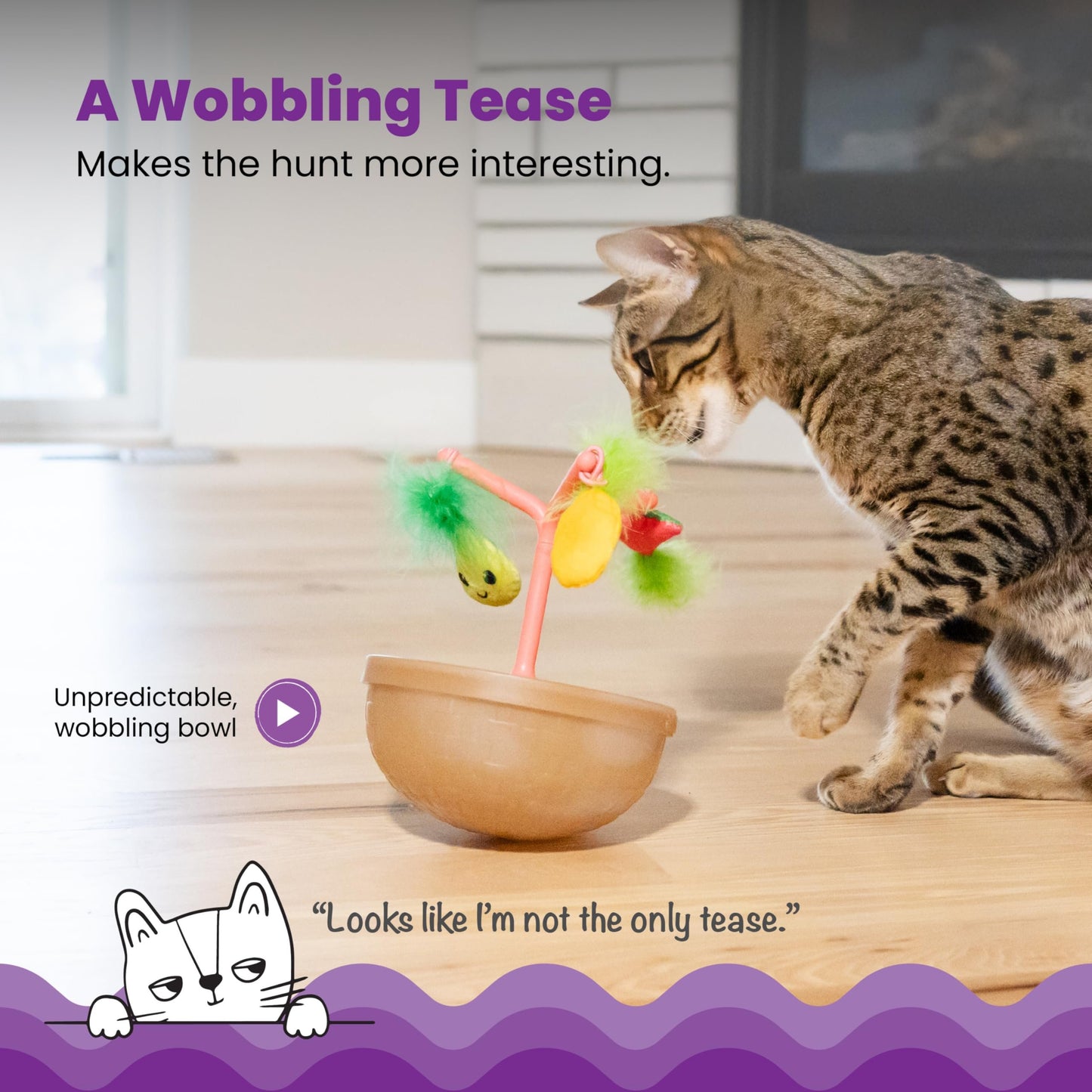 Catstages Electronic Interactive Cat Toys – Dancing & Moving Animal Toys with Music and Motion