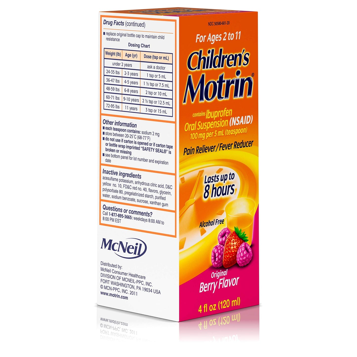 Motrin Children's Oral Suspension, Ibuprofen,Pain Relief, 4 Oz