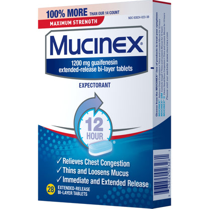 Mucinex Hr Max Strength Chest Congestion Expectorant Tablets