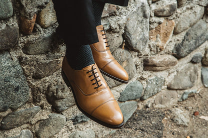 Anthony Veer Clinton Cap-Toe Oxford Dress Shoes for Men | Full-Grain Leather Upper | Goodyear Welt Construction | Ortholite Cushion Comfort | Recraftable Leather Outsole