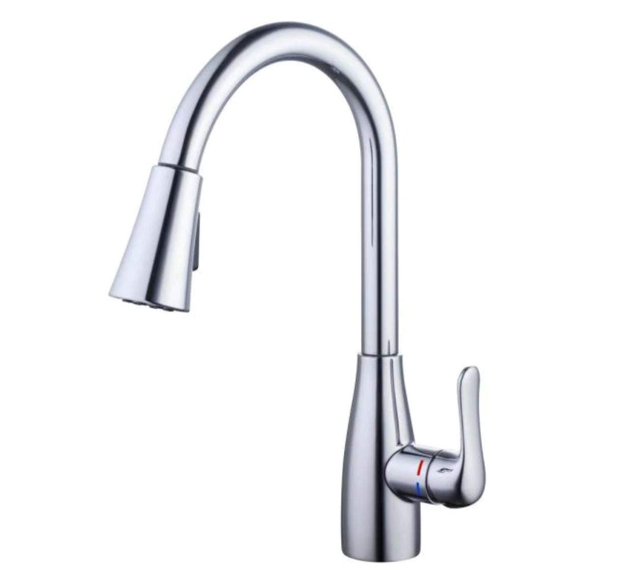 Glacier Bay McKenna Kitchen Faucet with Single Handle Pull-Down Sprayer (Chrome)