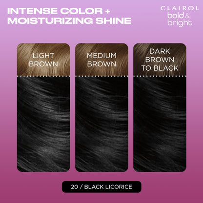 Clairol Bold & Bright Permanent Hair Dye, Vibrant, Moisturizing Hair Color with Color Boost Glaze