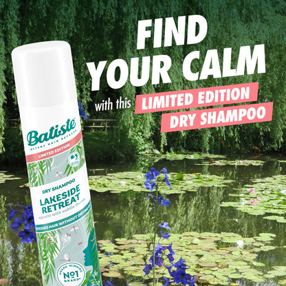 Batiste Dry Shampoo Lakeside Retreat Fragrance, Limited Edition, Refreshes Hair, Absorbs Oil Between Washes, Waterless Shampoo, 3.81 oz