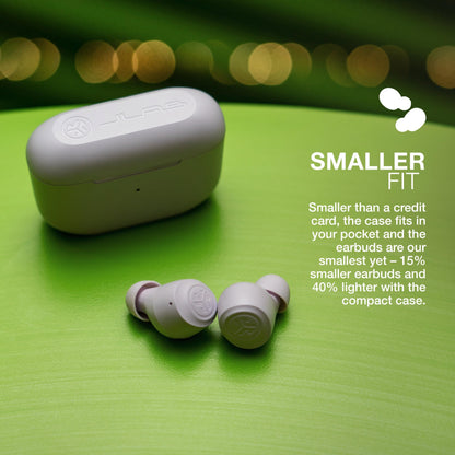 JLab Go Air Pop True Wireless Earbuds, in Ear Headphones, Bluetooth Earphones, Ear Buds with 32H Playtime, Bluetooth Earbuds with Microphone, USB Charging Case, Dual Connect, EQ3 Sound