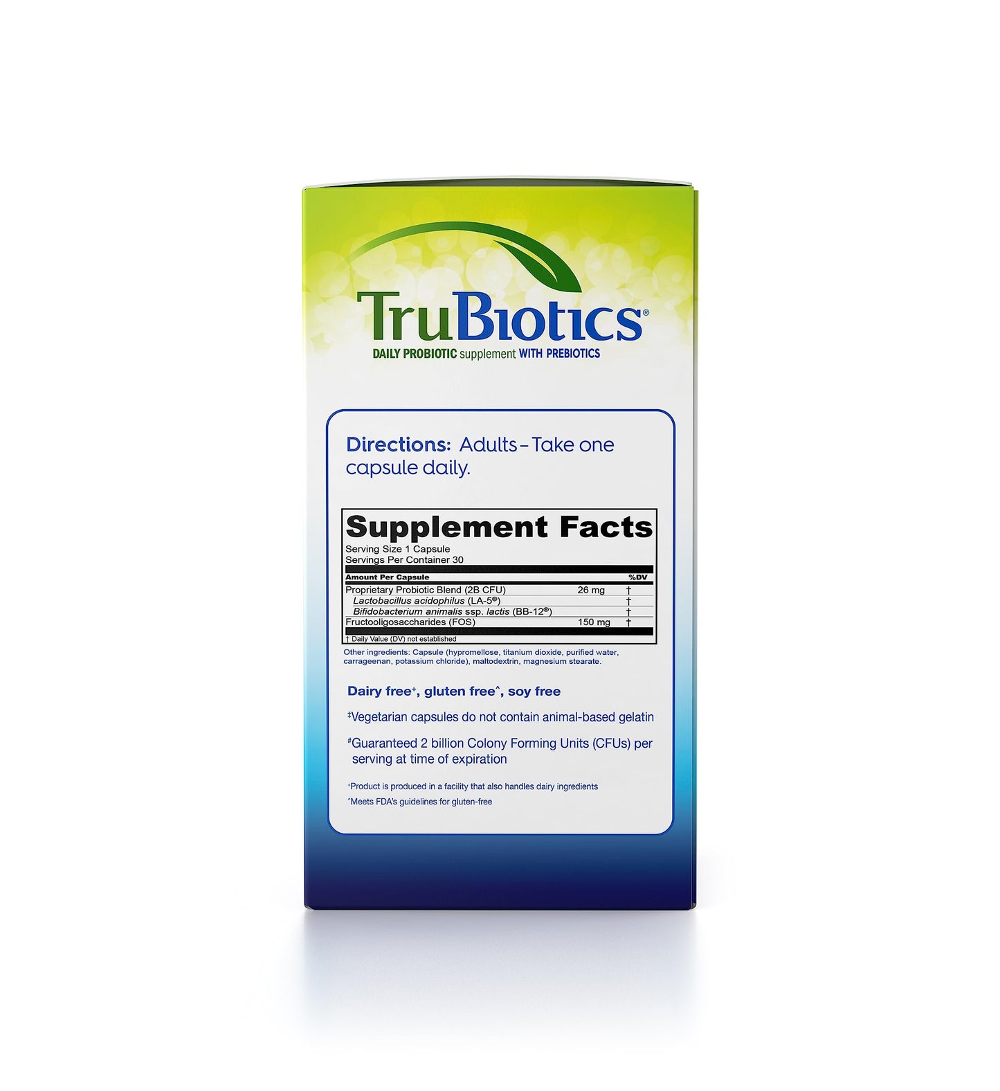 TruBiotics Probiotics for Digestive & Immune Health, Supports Regularity & Helps Relieve Abdominal Discomfort, Gas & Bloating, 2 Clinically Studied Probiotic Strains, Plus Prebiotics
