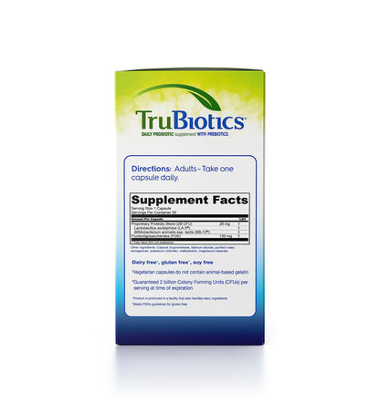 TruBiotics Probiotics for Digestive & Immune Health, Supports Regularity & Helps Relieve Abdominal Discomfort, Gas & Bloating, 2 Clinically Studied Probiotic Strains, Plus Prebiotics