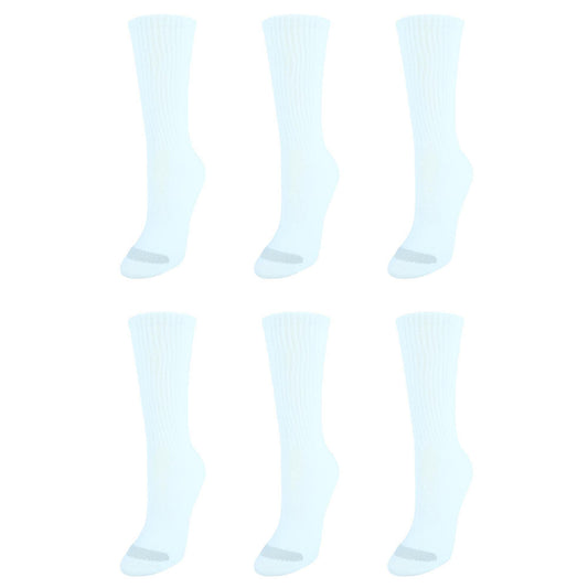 Hanes Women's 6-Pair Plush Comfort Toe Seam Crew Socks
