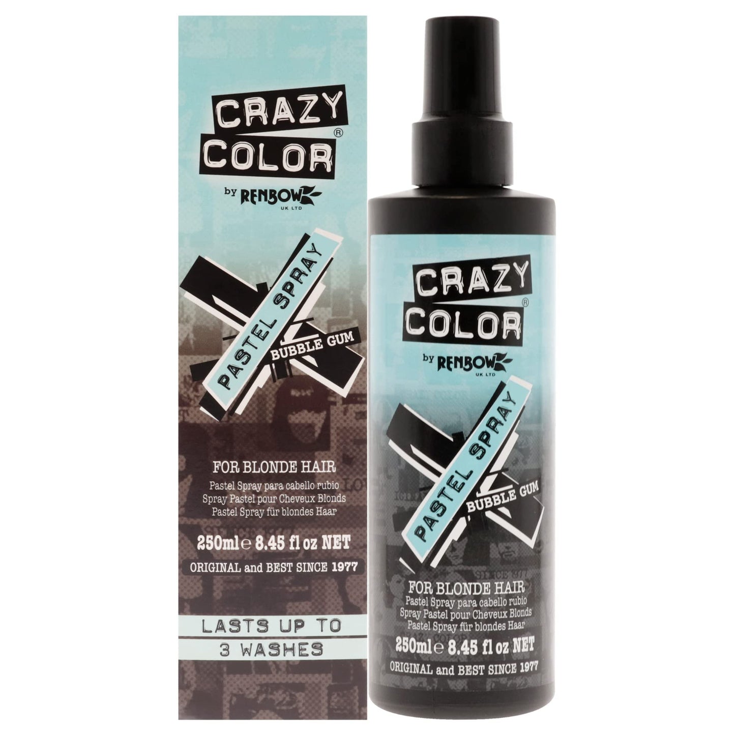 Crazy Color Pastel Spray for Perfect Instant Color for Blonde Hair 250ml