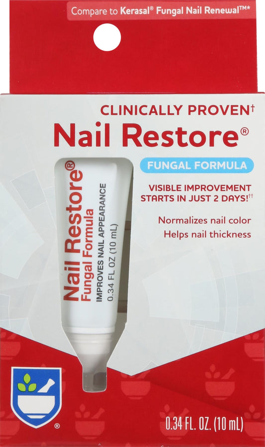 Rite Aid Nail Restore, Fungal Formula - 0.34 Fl Oz, For Healthier Nails