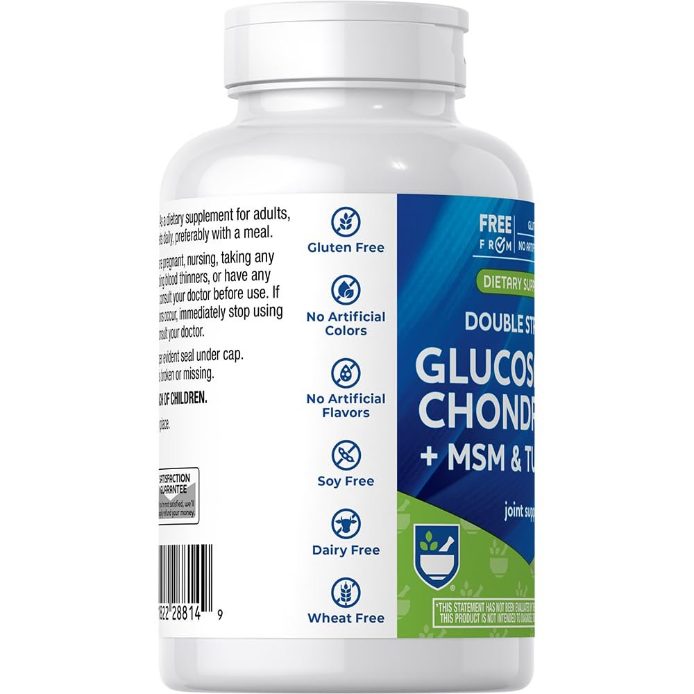 Rite Aid Glucosamine Hydrochloride Caplet - Joint Support Supplement, Antioxidant Properties, Helps with Inflammatory Response, Occasional Discomfort Relief for Back, Knees & Hands