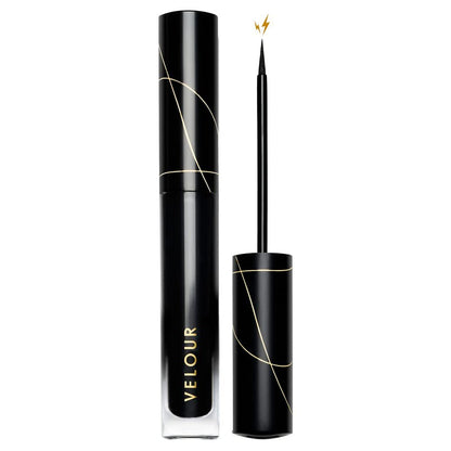 Velour Magnetic Lash & Go Eyeliner - Fine Tip Liquid Magnetic Eyeliner + Lash Glue Hybrid for Magnetic Eyelashes & False Lashes - 2-in-1 Self Adhesive Eyeliner for Magnetic Lashes - 3.5 ml (Black)