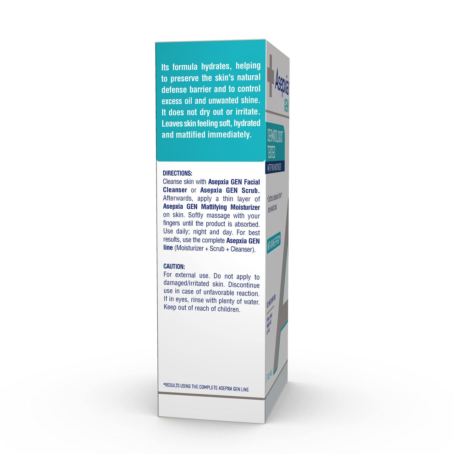 Asepxia GEN Moisturizing Mattifying Cream for Oily Skin, Neutralizes Unwanted Shine, 1.7 Ounce