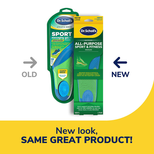 Dr. Scholl’s Sport Insoles - Superior Shock Absorption and Arch Support to Reduce Muscle Fatigue and Stress on Lower Body Joints