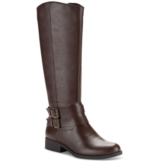 Style & Co. Womens Maliaa Faux Leather Knee-High Boots Brown 6.5 Medium (B,M)