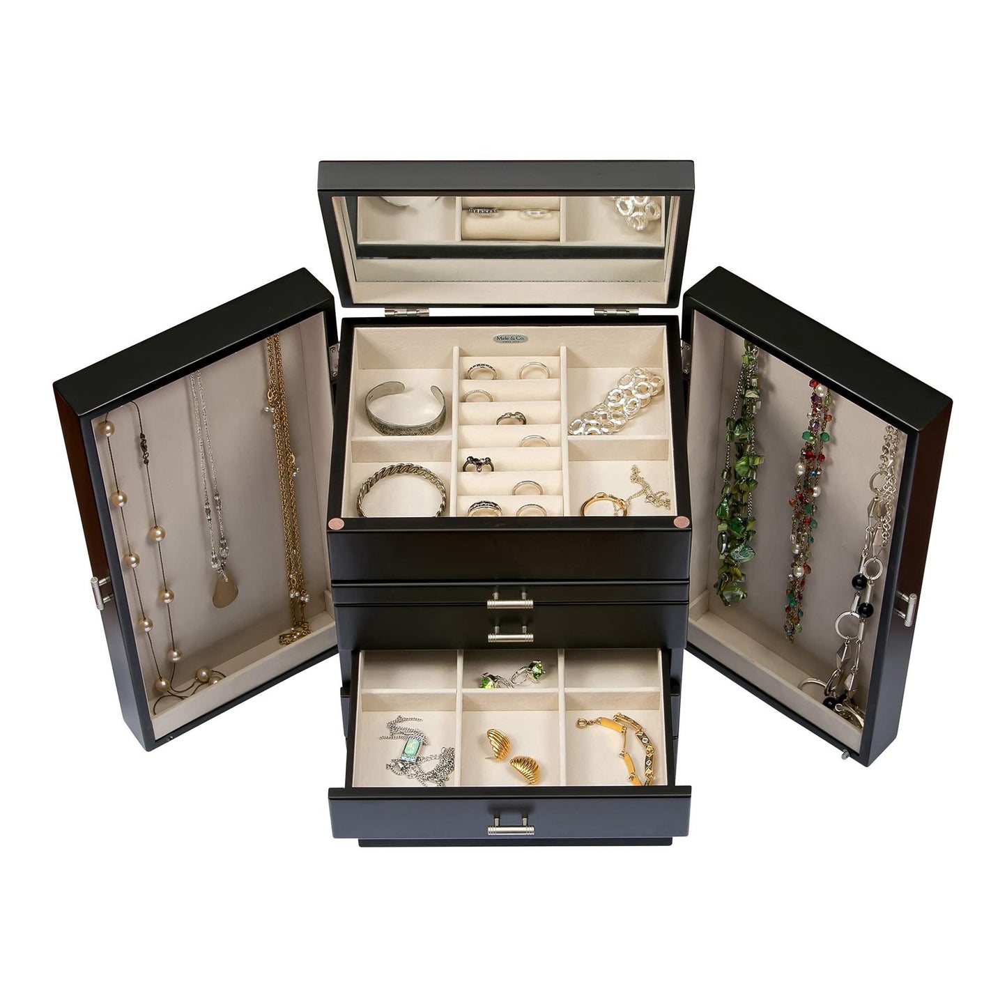 Mele & Co. 00879F13 Geneva Upright Wooden Jewelry Box