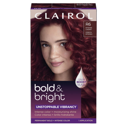 Clairol Bold & Bright Permanent Hair Dye, Vibrant, Moisturizing Hair Color with Color Boost Glaze