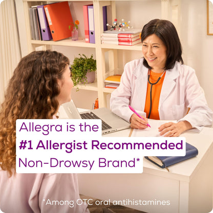 Allegra Adult Non-Drowsy Antihistamine Tablets for 12-Hour Allergy Relief, 60 mg, 24 Count