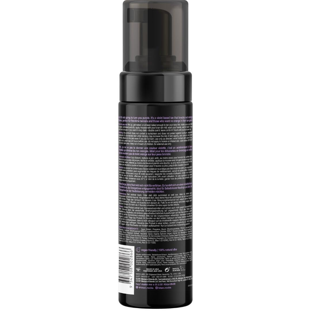 b.tan Self Tanner Singles | Fast, 1 Hour Sunless Tanner Mousse, No Fake Tan Smell, No Added Nasties, Vegan & Cruelty Free
