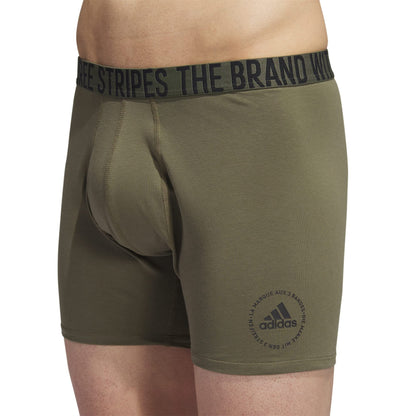 adidas Men's Stretch Cotton Boxer Brief Underwear (4-Pack)