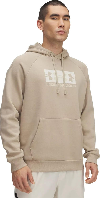 Under Armour - Mens Rival Fleece Nov Logo Hoodie, Color City Khaki (299), Size: XXX-Large x Tall