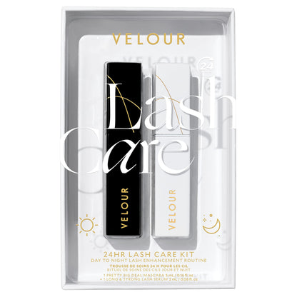 Velour Lashes Long & Strong Lash Serum + Mascara Kit, Fuller & Longer Looking Eyelashes, Includes Peptides & Botanical Extracts, Non-Irritating, See Results in 6-12 Weeks