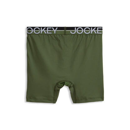 Jockey Men's Underwear Infinite Cool Microfiber Stretch 6" Boxer Brief - 3 Pack