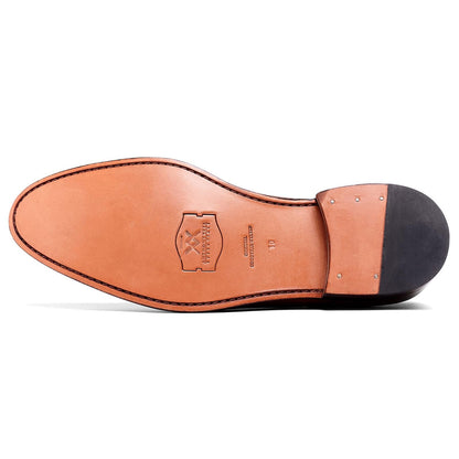 Anthony Veer Truman Derby Oxford Dress Shoes for Men | Lace-Up | Goodyear Welt Construction | Cushioned Footbed & Recraftable Leather Sole with Stacked Heel | Full Grain Calfskin Leather Upper