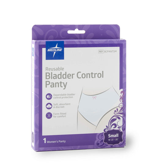 Medline Reusable Bladder Control Panty, for Minor Bladder Leakage, Dependable Protection, Soft, Absorbent, Discreet
