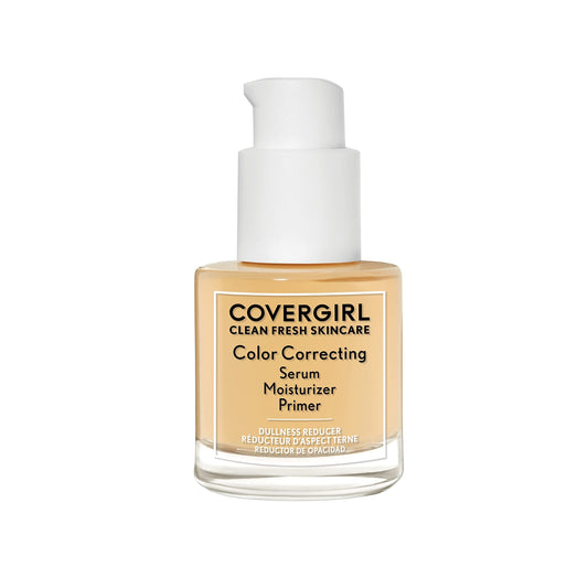 COVERGIRL Clean Fresh Skincare Color Correcting Serum Moisturizer Primer, Dullness Reducer, For Medium Skin Tones, Case of 24