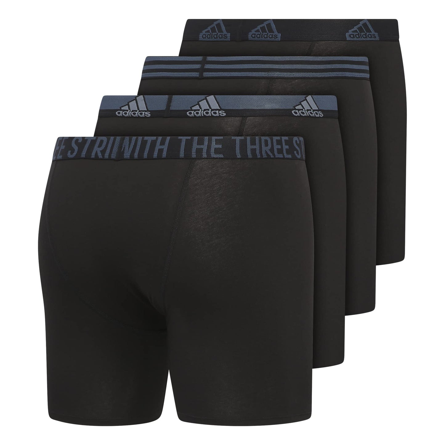 adidas Men's Stretch Cotton Boxer Brief Underwear (4-Pack)