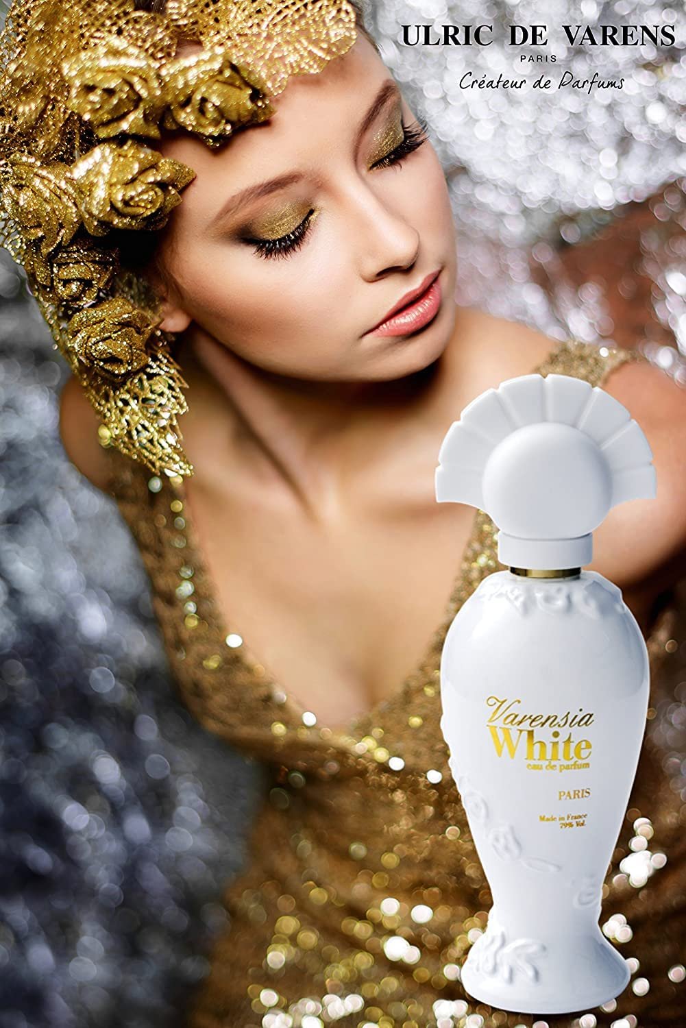 Ulric De Varens Varensia White Eau De Parfum for Women- Creamy, Feminine, Delicious Scent - Notes of Peach, Apple, & Vanilla- Floral & Sweet- 1.7 Fl Oz