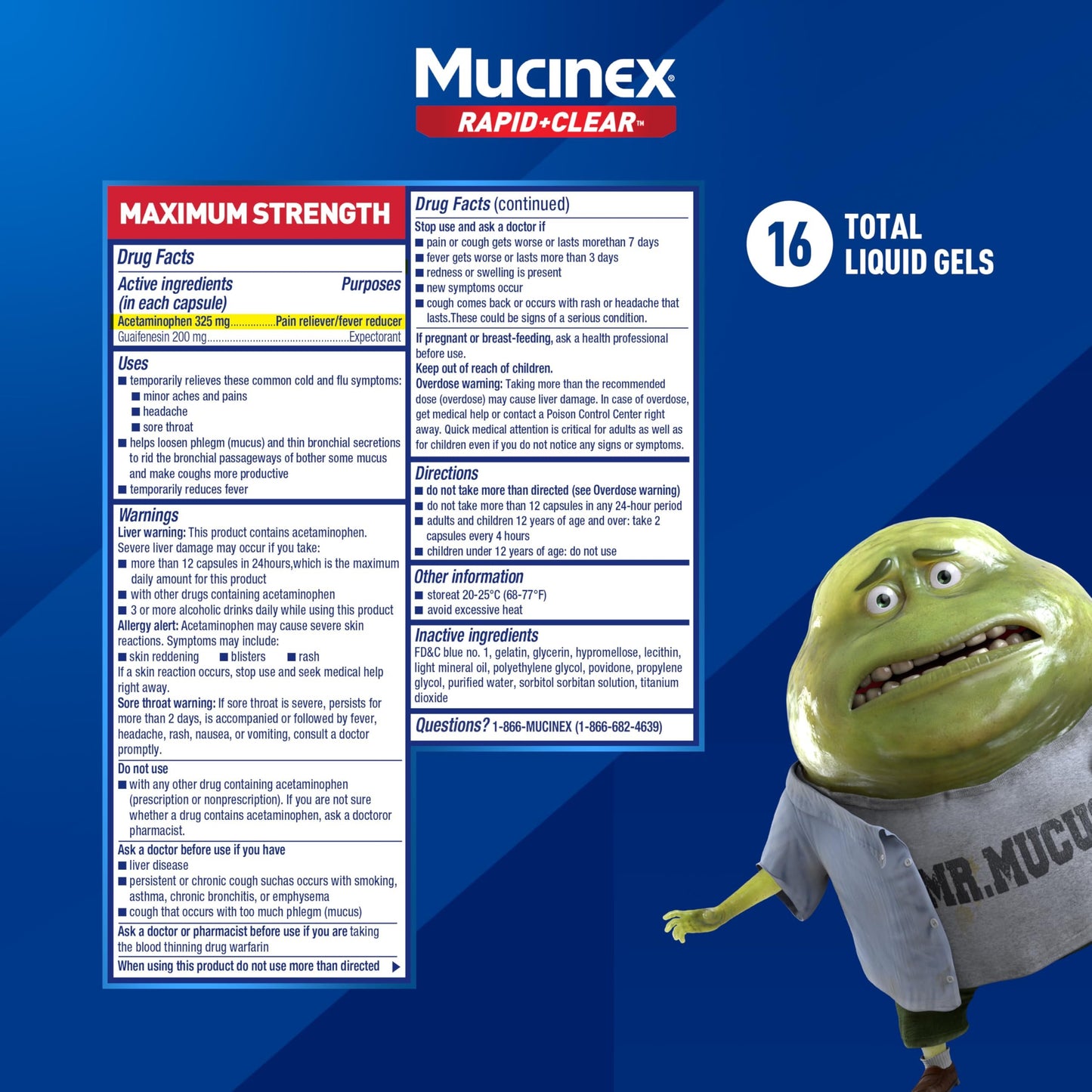 Mucinex Sinus-Max Liquid Gels for Day and Night, 24 Count