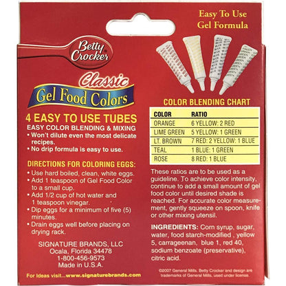 Betty Crocker Food Coloring Gel, 2.72 oz
