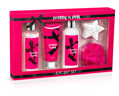 Freida & Joe Fragrance Bath & Body Collection Gift Box, Includes Shower Gel, Body Lotion, Body Scrub, Bath Bomb & Sponge