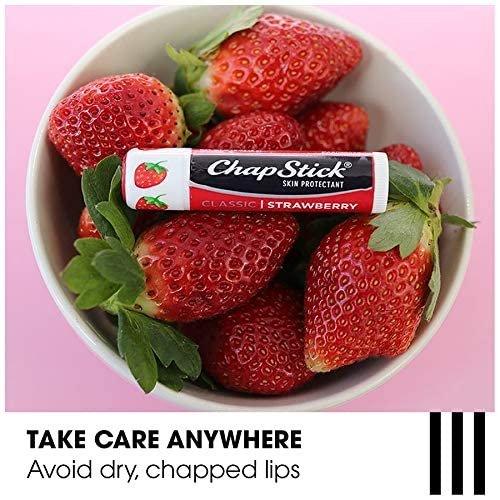 ChapStick Classic, Strawberry Flavor, 0.15 oz (Pack of 4)