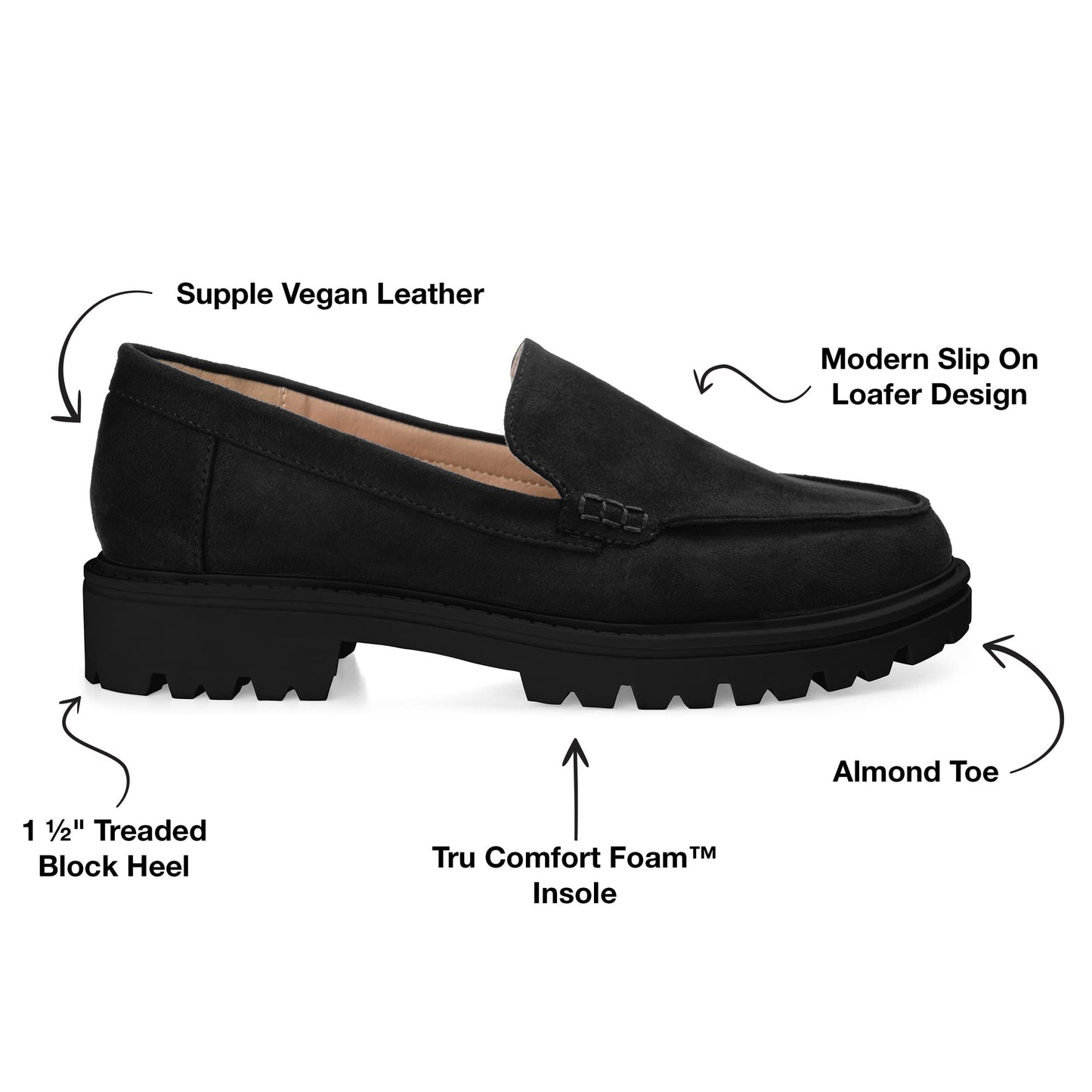 Journee Women's Comfort System Erika Medium and Wide Width Loafer