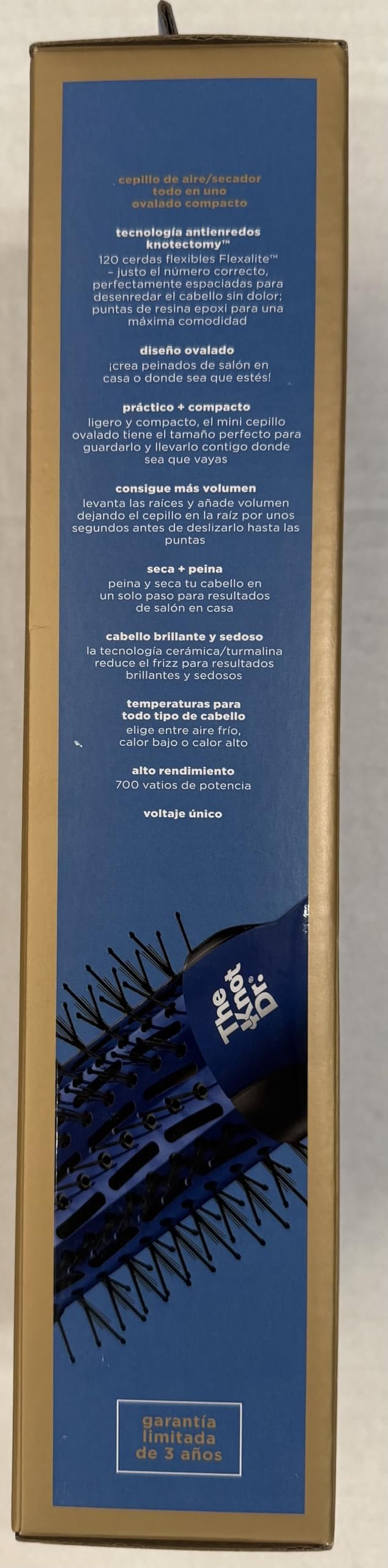 Infiniti Pro by Conair The Knot Dr All-in-One Compact Oval Hair Dryer Brush, Sapphire, 700 Watts