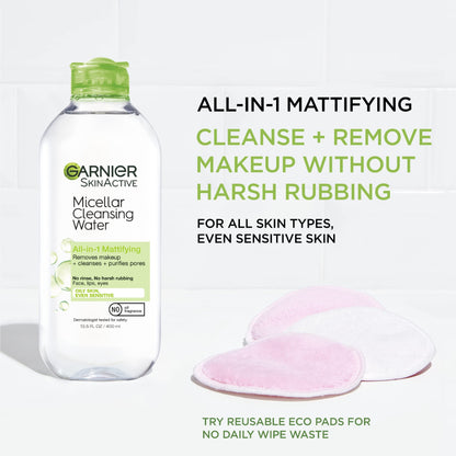 Garnier SkinActive Micellar Cleansing Water, All-in-1 Makeup Remover