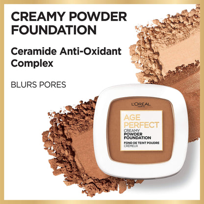 L'Oreal Paris Age Perfect Creamy Powder Foundation Compact With a Ceramide Anti-Oxidant Complex and Minerals Available in 16 Creamy Shades, 0.31 oz.