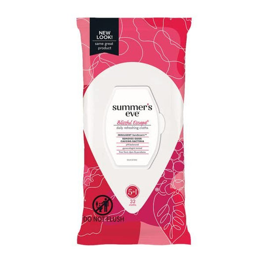 Summers Eve Cleansing Cloths 32 Count Soft Pk Bliss Escape (Pack of 6)