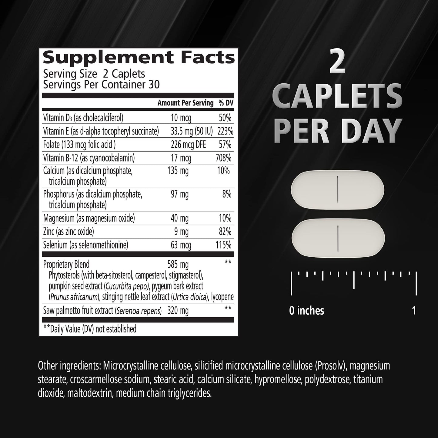 Urinozinc Prostate Plus, Saw Palmetto & Beta Sitosterol Supplement for Men, Reduce Frequent Urination (1 Month Supply, 60 Count)