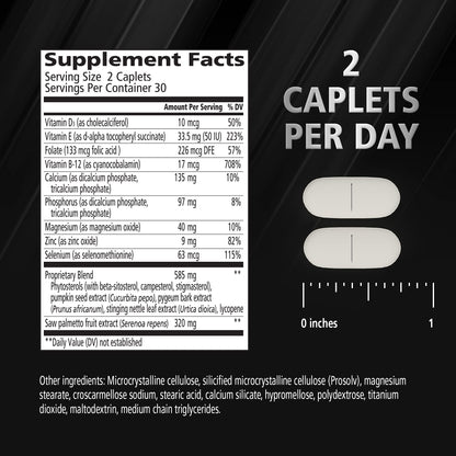 Urinozinc Prostate Plus, Saw Palmetto & Beta Sitosterol Supplement for Men, Reduce Frequent Urination (1 Month Supply, 60 Count)