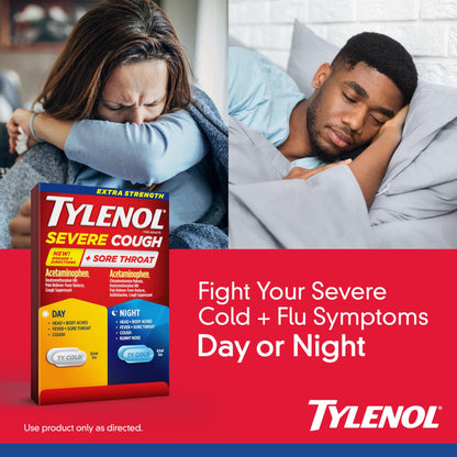 Tylenol Caplets Severe Cough + Sore Throat