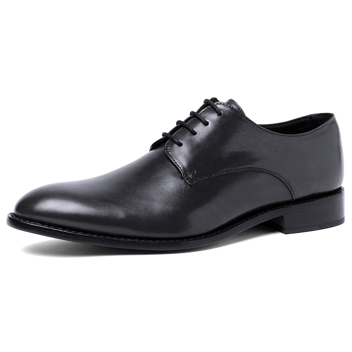 Anthony Veer Truman Derby Oxford Dress Shoes for Men | Lace-Up | Goodyear Welt Construction | Cushioned Footbed & Recraftable Leather Sole with Stacked Heel | Full Grain Calfskin Leather Upper